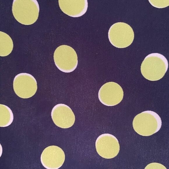 Gap navy and lime polka dot long sleeve blouse - Picture 8 of 10